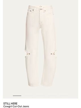 STILL HERE COWGIRL CUT OUT JEANS IN MILK